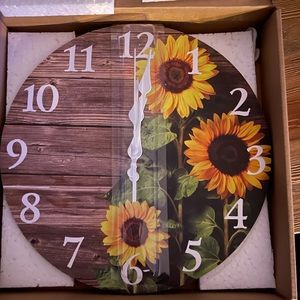 12 inch Sunflower wall clock